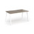 Connex Angled 1400 x 800 x 725mm Single Desk - White Frame / Nebraska Oak Top
