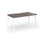 Connex Angled 1400 x 800 x 725mm Single Desk - White Frame / Walnut Top