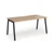 Connex Angled 1600 x 800 x 725mm Single Desk - Black Frame / Beech Top