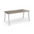Connex Angled 1600 x 800 x 725mm Single Desk - Silver Frame / Nebraska Oak Top