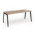 Connex Angled 1800 x 800 x 725mm Single Desk - Black Frame / Kendal Oak Top