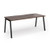 Connex Angled 1800 x 800 x 725mm Single Desk - Black Frame / Walnut Top