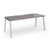 Connex Angled 1800 x 800 x 725mm Single Desk - Silver Frame / Grey Oak Top