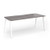 Connex Angled 1800 x 800 x 725mm Single Desk - White Frame / Grey Oak Top