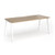 Connex Angled 1800 x 800 x 725mm Single Desk - White Frame / Kendal Oak Top