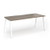 Connex Angled 1800 x 800 x 725mm Single Desk - White Frame / Nebraska Oak Top