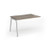 Connex Angled 1200 x 800 x 725mm Single Add On Bay - Silver Frame / Nebraska Oak Top