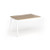 Connex Angled 1200 x 800 x 725mm Single Add On Bay - White Frame / Kendal Oak Top