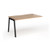 Connex Angled 1400 x 800 x 725mm Single Add On Bay - Black Frame / Beech Top