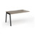 Connex Angled 1400 x 800 x 725mm Single Add On Bay - Black Frame / Nebraska Oak Top