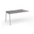 Connex Angled 1400 x 800 x 725mm Single Add On Bay - Silver Frame / Grey Oak Top
