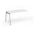 Connex Angled 1400 x 800 x 725mm Single Add On Bay - Silver Frame / White Top