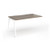 Connex Angled 1400 x 800 x 725mm Single Add On Bay - White Frame / Nebraska Oak Top