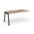 Connex Angled 1600 x 800 x 725mm Single Add On Bay - Black Frame / Kendal Oak Top