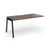 Connex Angled 1600 x 800 x 725mm Single Add On Bay - Black Frame / Walnut Top