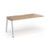 Connex Angled 1600 x 800 x 725mm Single Add On Bay - Silver Frame / Beech Top