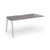 Connex Angled 1600 x 800 x 725mm Single Add On Bay - Silver Frame / Grey Oak Top