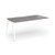 Connex Angled 1600 x 800 x 725mm Single Add On Bay - White Frame / Grey Oak Top