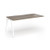 Connex Angled 1600 x 800 x 725mm Single Add On Bay - White Frame / Nebraska Oak Top