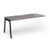 Connex Angled 1800 x 800 x 725mm Single Add On Bay - Black Frame / Grey Oak Top