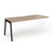 Connex Angled 1800 x 800 x 725mm Single Add On Bay - Black Frame / Kendal Oak Top