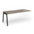 Connex Angled 1800 x 800 x 725mm Single Add On Bay - Black Frame / Nebraska Oak Top