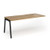 Connex Angled 1800 x 800 x 725mm Single Add On Bay - Black Frame / Oak Top