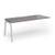 Connex Angled 1800 x 800 x 725mm Single Add On Bay - Silver Frame / Grey Oak Top