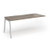 Connex Angled 1800 x 800 x 725mm Single Add On Bay - Silver Frame / Nebraska Oak Top