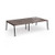 Connex Angled 2800 x 1600 x 725mm Back to Back Desk (4 x 1400mm) - Black Frame / Walnut Top