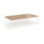 Connex Angled 2800 x 1600 x 725mm Back to Back Desk (4 x 1400mm) - White Frame / Beech Top
