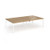 Connex Angled 2800 x 1600 x 725mm Back to Back Desk (4 x 1400mm) - White Frame / Oak Top