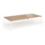 Connex Angled 3200 x 1600 x 725mm Back to Back Desk (4 x 1600mm) - White Frame / Beech Top