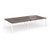 Connex Angled 3200 x 1600 x 725mm Back to Back Desk (4 x 1600mm) - White Frame / Walnut Top