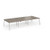 Connex Angled 3600 x 1600 x 725mm Back to Back Desk (6 x 1200mm) - Silver Frame / Nebraska Oak Top
