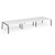 Connex Angled 4800 x 1600 x 725mm Back to Back Desk (6 x 1600mm) - Black Frame / White Top