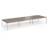 Connex Angled 4800 x 1600 x 725mm Back to Back Desk (6 x 1600mm) - Silver Frame / Nebraska Oak Top