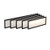 Straight glazed desktop screen 1000mm x 380mm - polar white with silver aluminium frame