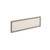 Straight glazed desktop screen 1200mm x 380mm - polar white with silver aluminium frame