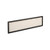 Straight glazed desktop screen 1400mm x 380mm - polar white with black aluminium frame