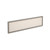 Straight glazed desktop screen 1400mm x 380mm - polar white with silver aluminium frame