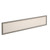 Straight glazed desktop screen 1800mm x 380mm - polar white with silver aluminium frame