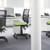 Altino mesh back PCB operator chair with fixed arms - black