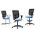 Altino mesh back PCB operator chair with fixed arms - made to order