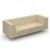 Alban low back three seater sofa with chrome legs - made to order