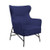 Alpha high back lounge chair with black metal frame