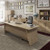 Anson executive desk with panel end legs 2000mm x 1000mm with modesty panel - Barcelona walnut