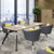 Anson executive rectangular conference table with A-frame legs - Barcelona walnut