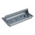 Aero flip top in-table power module x UK sockets, 1 x RJ45 socket, 1 x twin USB fast charge - grey/silver
