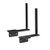 Aluminium framed screen brackets (pair) to fit on desk return - black